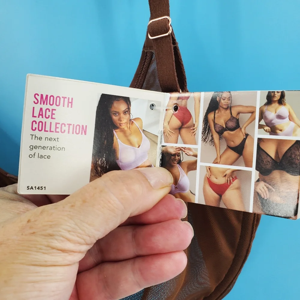 Smart and Sexy NWT brown mesh bra 34B